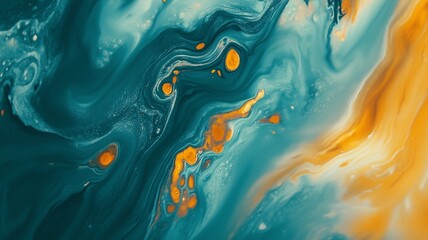 High-resolution 4K abstract wallpaper featuring vibrant teal and orange colors with dynamic shapes and intricate textures for a colorful and modern background design.
