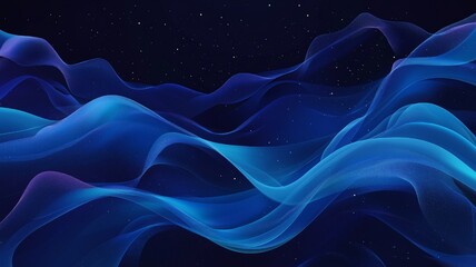 Obraz premium Abstract background featuring a stylish blue wave with lighter blue shades and smooth curves. Ideal for brochures, websites, mobile apps, and leaflets, it provides a sleek, modern backdrop.