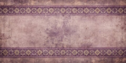 Elegant Vintage Floral Border Design on Textured Background