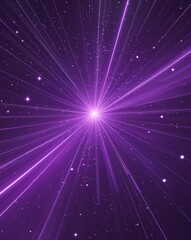 Naklejka premium Deep purple with radiant shooting stars and cosmic streaks shooting star abstract background