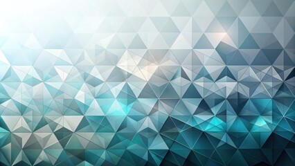 Obraz premium Abstract Geometric Teal and Gray Triangular Mosaic Background