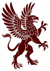 Majestic Griffin with Eagle Wings and Lion Body, Displaying Strength and Power