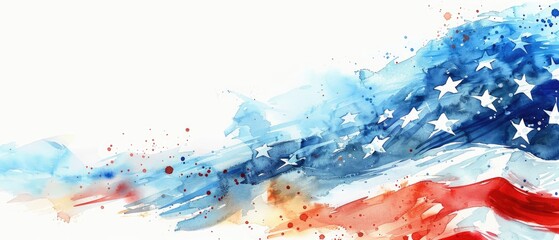 Close up of Painted American, A Colorful and Creative Display of Patriotism, Independence Day, Memorial Day, Veteran day