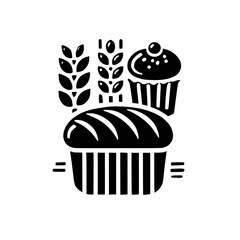 Delectable Bakery Treats: Bread and Cupcake Delight. A mouthwatering image of freshly baked bread and a cupcake, symbolizing the joy of baking and the deliciousness of simple pleasures.