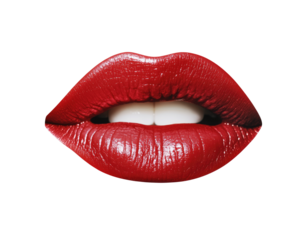 Red lips isolated transparent PNG