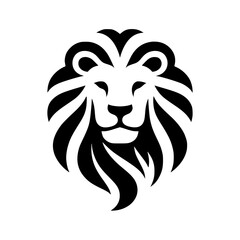 Majestic Lion Head: A Powerful Symbol of Strength and Royalty.  Perfect for logo design, representing power, nature, and African wildlife.