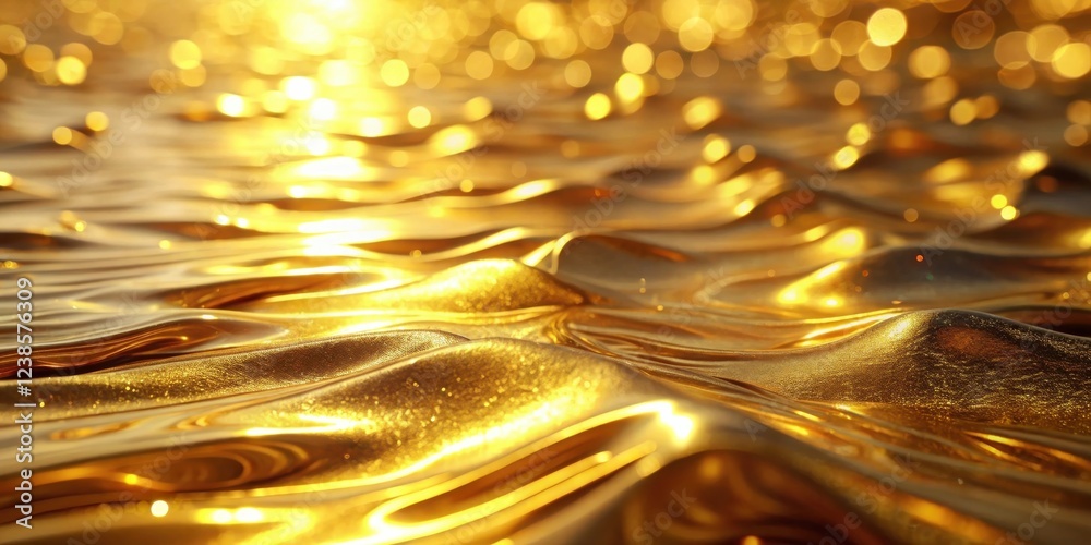 Poster abstract golden waves luxurious textured background with shimmering surface and soft glow