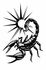 Dynamic Scorpion with Spikes and Explosive Energy, Aggressive and Powerful Stance