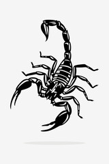 Intricate Scorpion Illustration with Detailed Body and Sharp Stinger