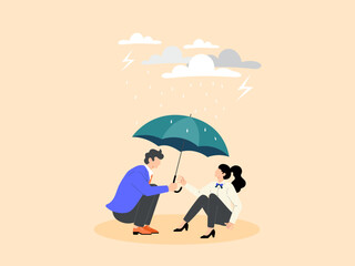 Receiving assistance in times of crisis or financial assistance