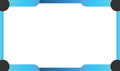 Streaming overlay blue and black frame border live