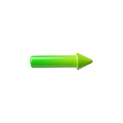 Vector illustration of 3d arrow of round shape on isolated background.