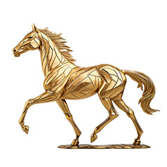 A Moment of Speed: The Gold-Plated Running Stallion