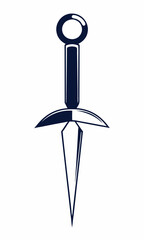 Classic Dagger with Sharp Point and Decorative Handle