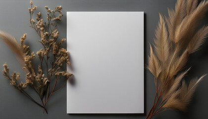 blank a4 paper mockup on isolated history created with generative ai