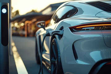 Electric car charging from modern electric station