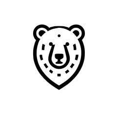 Geometric Bear: Minimalist Polar Bear Logo Design.  A clean, modern vector illustration perfect for branding and graphic design projects.