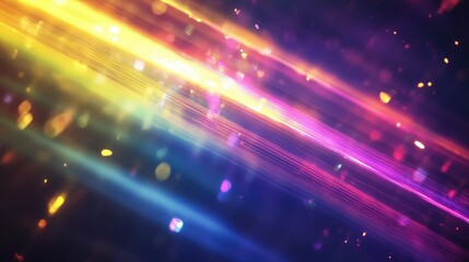 Fototapeta premium Vibrant and Colorful Light Streaks with Bokeh Effects Create a Dynamic Background Perfect for Abstract Designs and Innovative Projects