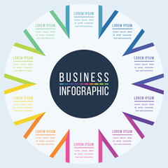 Fototapeta premium Business Infographic design 10 information