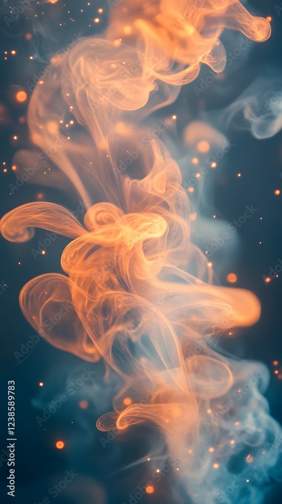 Poster abstract swirls of color and light, creating a mesmerizing ethereal effect.