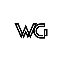 WG monogram logo design letter text name symbol monochrome logotype alphabet character simple logo
