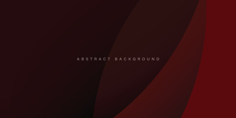 dark red paper cut curve design concept. abstract vector background.