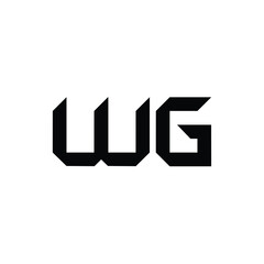 WG monogram logo design letter text name symbol monochrome logotype alphabet character simple logo