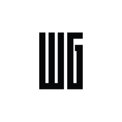 WG monogram logo design letter text name symbol monochrome logotype alphabet character simple logo
