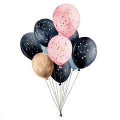 Watercolor Balloons Bunch - Festive Celebration Decor