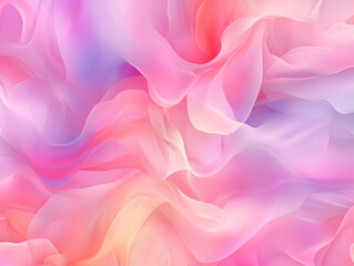 Obraz premium Abstract digital artwork with vibrant pink and purple waves intricate patterns and flowing silk-like textures creating a dreamy ethereal atmosphere 