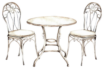 PNG Garden Table and Chairs chairs table illustration.