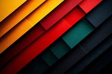 Obraz premium A modern abstract geometric composition perfect for Black History Month promotions, art projects, and creative social media content featuring copy space for text.