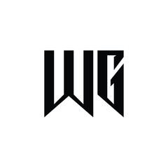 WG monogram logo design letter text name symbol monochrome logotype alphabet character simple logo