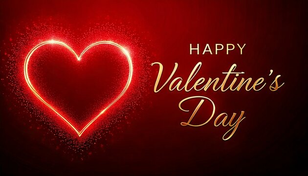 Czerwona kartka walentynkowa z sercem i życzeniami