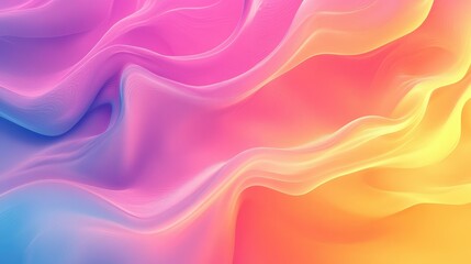 Obraz premium Vibrant Abstract Waves of Color Blending Together in a Smooth Fashion Creating a Dreamlike Background Artwork for Creative Projects and Designs