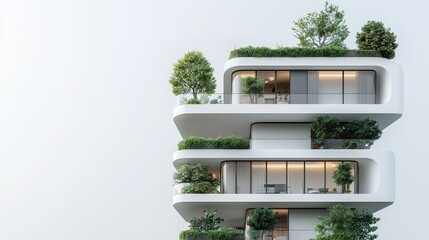 Obraz premium Designing green balconies for sustainable urban homes of the future