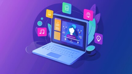 Modern Digital Help Desk Concept