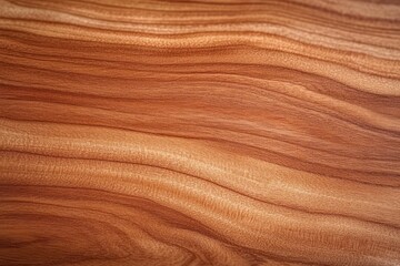 Naklejka premium Polished Cherry Wood Texture Natural Grain Patterns Warm Tones Minimalist Composition