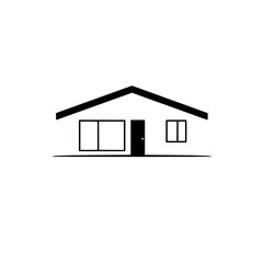 Modern House Exterior: Simple Minimalist Home Design Illustration. Perfect for real estate, architecture, and home design projects.
