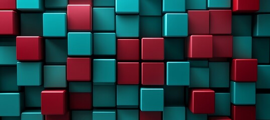 A background with cubic patterns in different colours