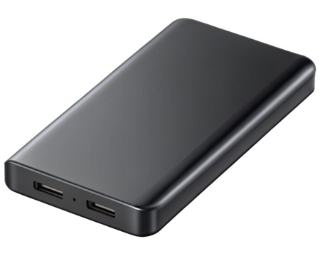 Power bank isolated on a transparent background.