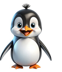 A penguin smiling without background 