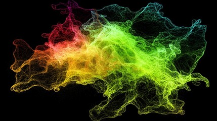 Obraz premium Colorful smoke swirl abstract background, design element