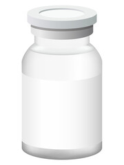白いバイアル瓶のイラスト