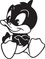 Cartoon Silhouette Duck