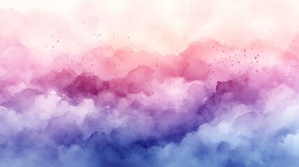 Obraz premium Soft Watercolor Background in Light Pink Lavender and Baby Blue with Seamless Fading