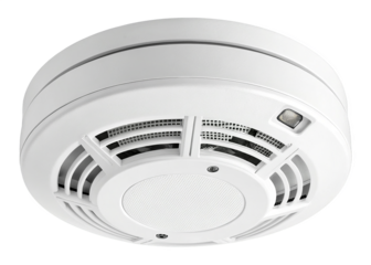 smoke detector isolated on a transparent background.