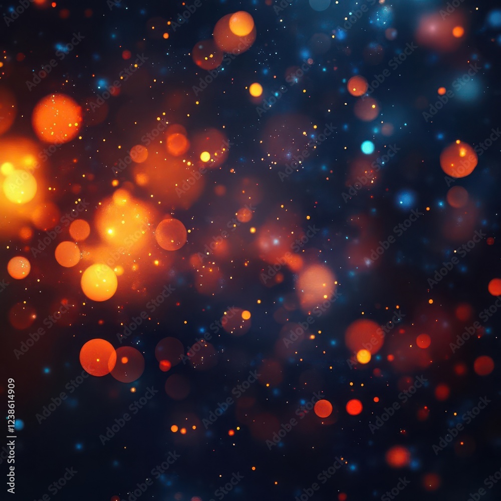 Poster an enchanting composition of vibrant colors and soft bokeh lights, creating a sense of depth and won