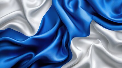 Obraz premium Elegant Silk Flag of Finland with Vibrant Blue and White Colors