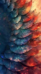 Fototapeta premium Digital technology colorful gradient scales texture pattern poster background